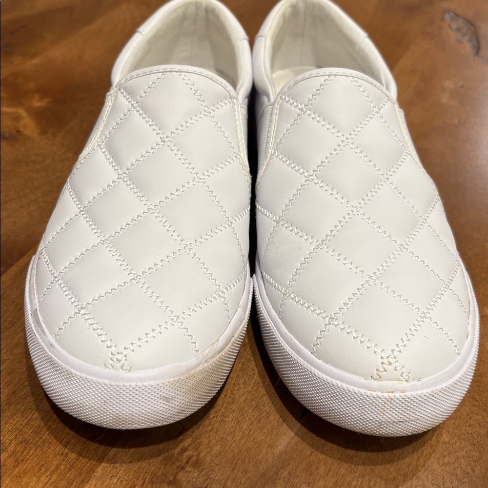 Nine West White Quilted Slip-On Sneakers - Picture 6 of 7